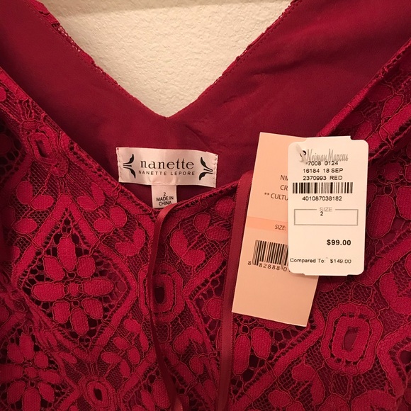 Elegant Cranberry Nanette Lepore Dress. - Picture 4 of 4